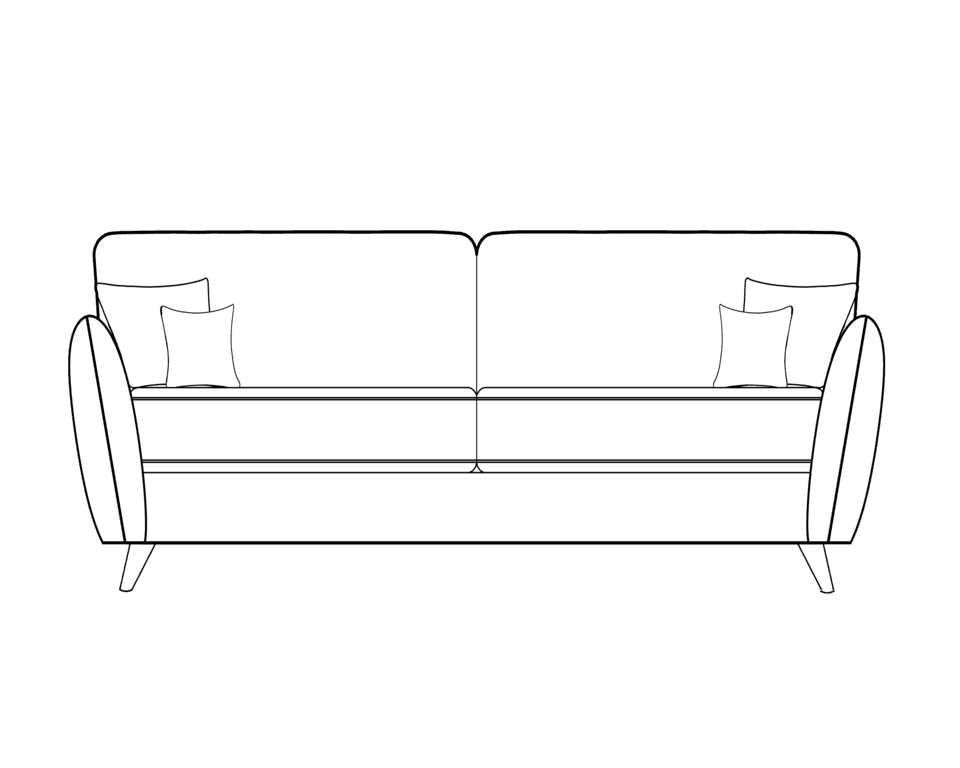 PERTH 2 seater standard back sofa
