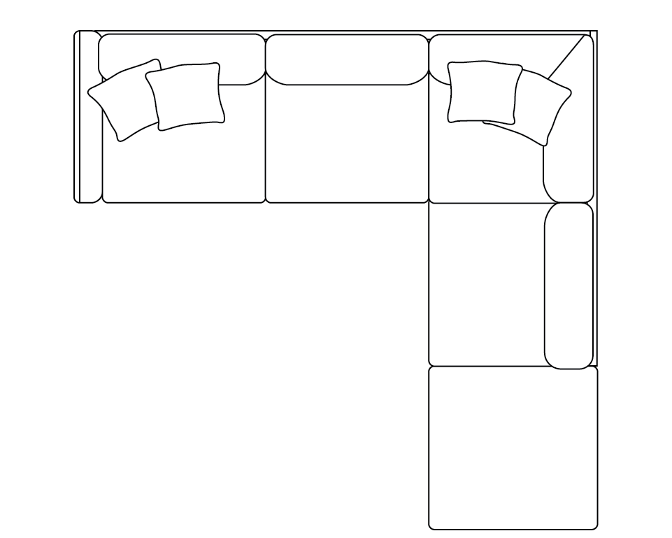PERTH Armless chaise group sofa (left or right facing)