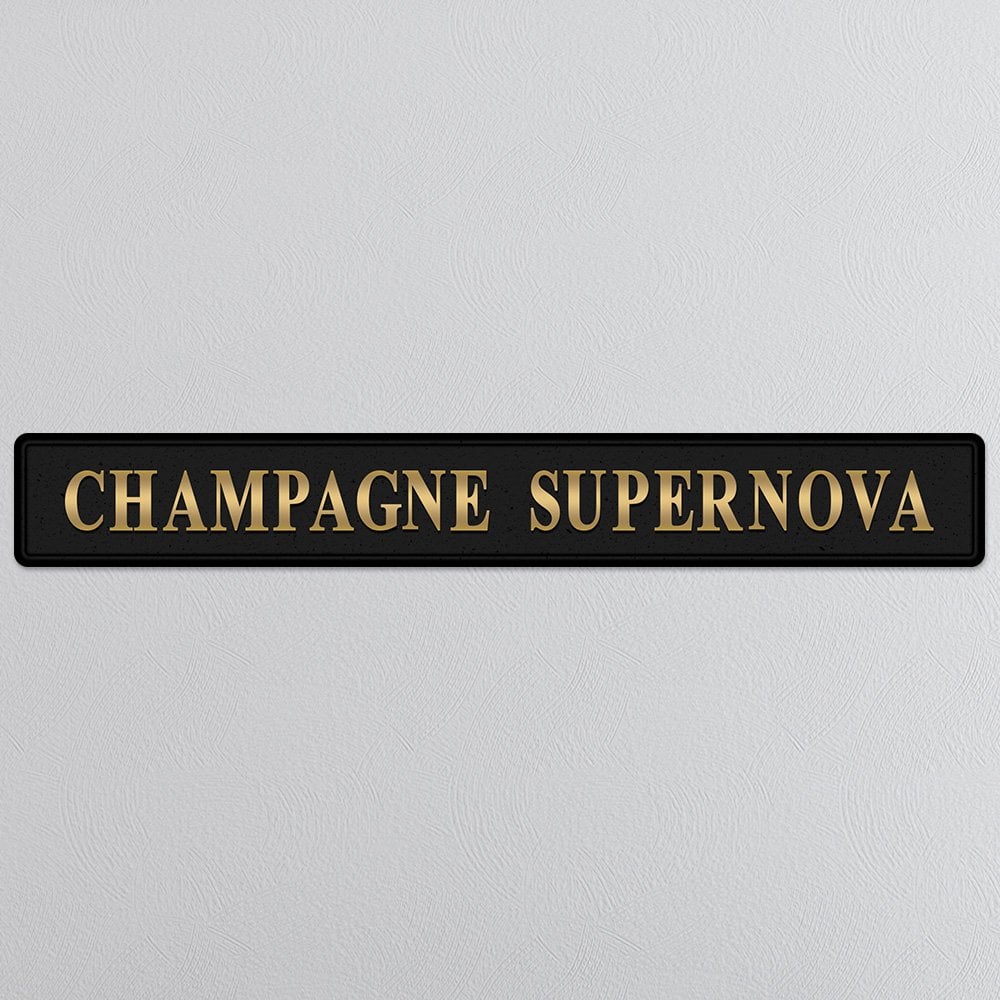 Street Sign Metallic CHAMPAGNE SUPERNOVA Black / Gold