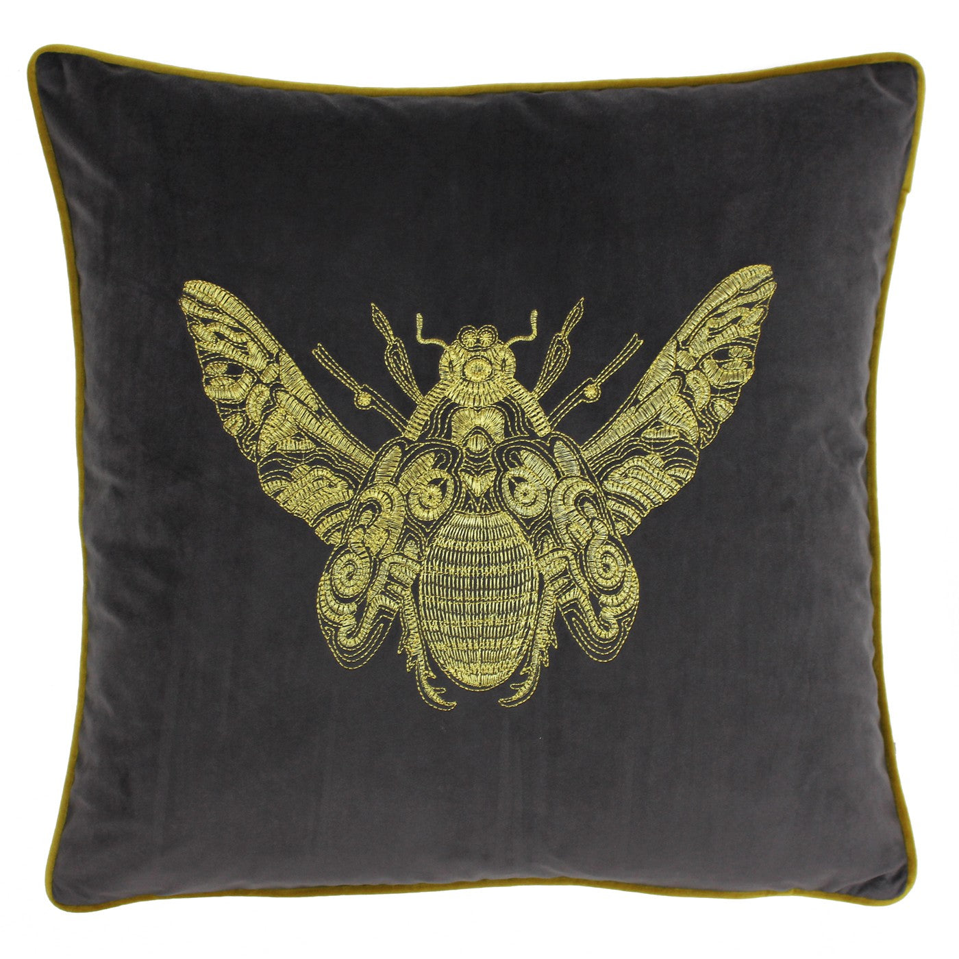 Cerana Bee feather cushion 50cm x 50cm Charcoal