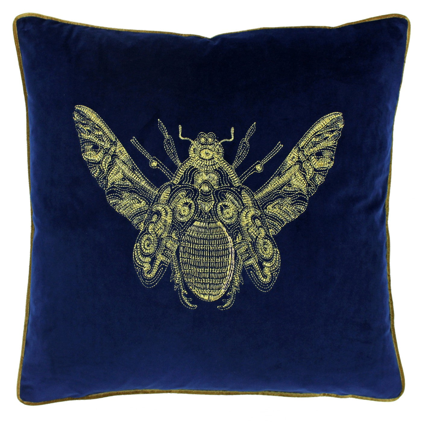 Cerana Bee feather cushion 50cm x 50cm Royal Blue