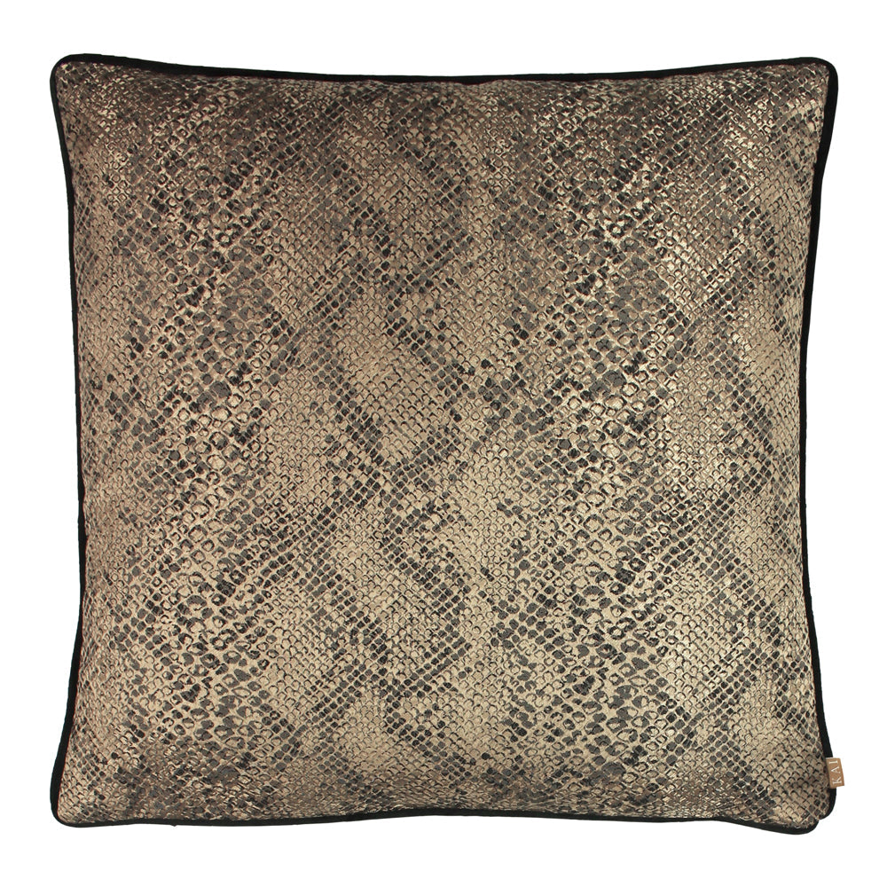 Viper snake print 50 x 50cm cushion Clay