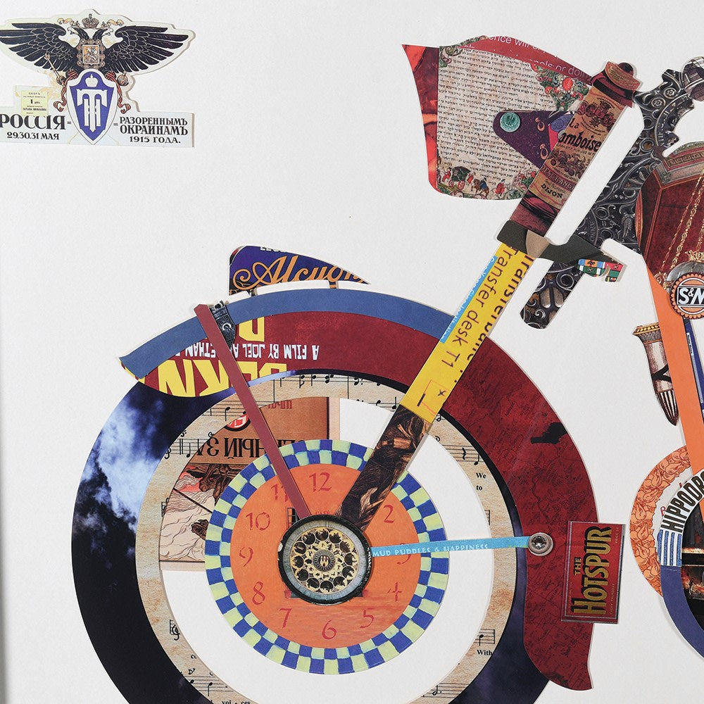 Motorbike collage picture 60 x 120cm wall art